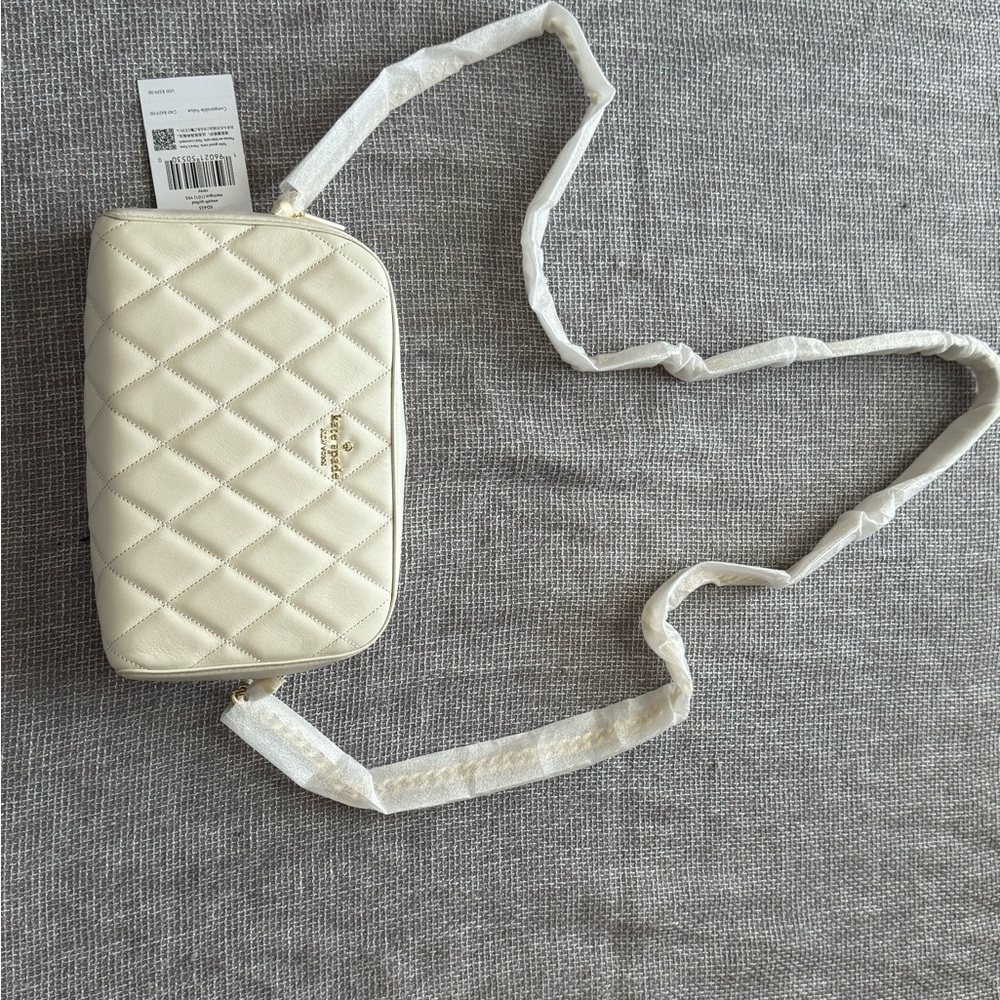 Kate Spade Ivory Quilted Crossbody Bag